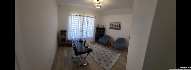 12835 Fort Belknap, San Antonio, TX 78245 - living area with vaulted ceiling and wood finished floors