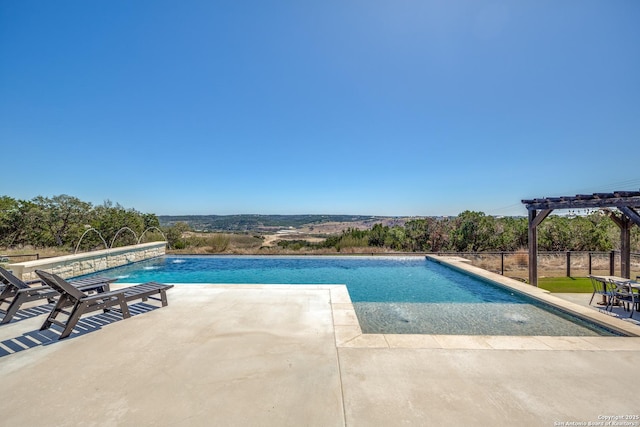 112 Chinkapin, Boerne, TX 78006 - view of swimming pool with a pergola, a patio area, a fenced in pool, and fence