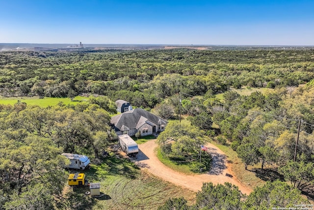 6125 Wegner Rd, New Braunfels, TX 78132 - aerial view of property and surrounding area featuring a forest