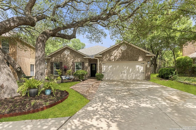 4 Andover Creek Dr, San Antonio, TX 78254 - single story home featuring a garage, driveway, and a front lawn