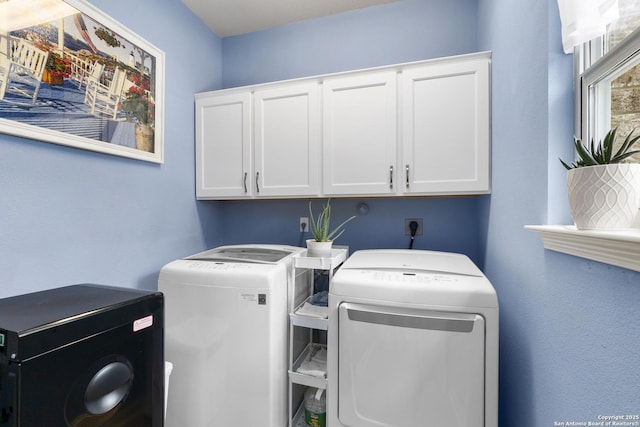 4 Andover Creek Dr, San Antonio, TX 78254 - laundry room with washer and dryer and cabinet space