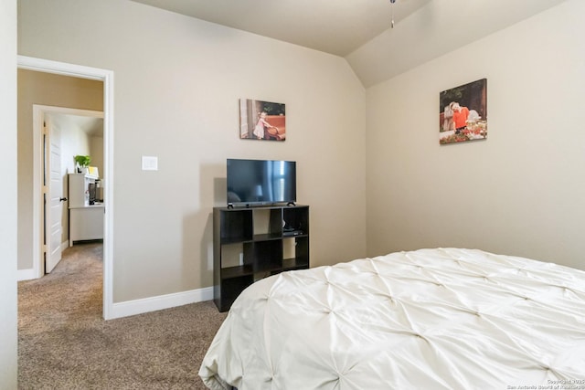 500 Pecan Farms, New Braunfels, TX 78130 - bedroom with baseboards, lofted ceiling, and carpet