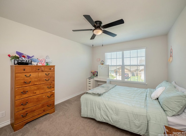 6810 Courante Waltz, San Antonio, TX 78252 - bedroom featuring carpet floors, baseboards, and ceiling fan