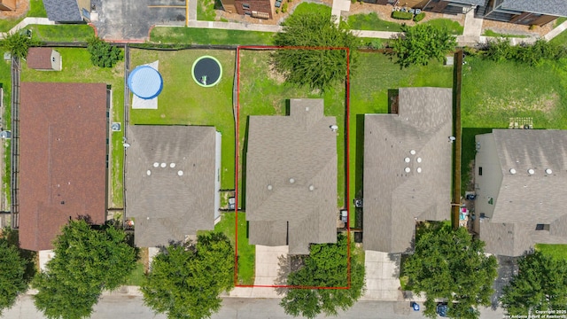 9311 Longmire, San Antonio, TX 78245 - aerial view of residential area with property boundaries highlighted