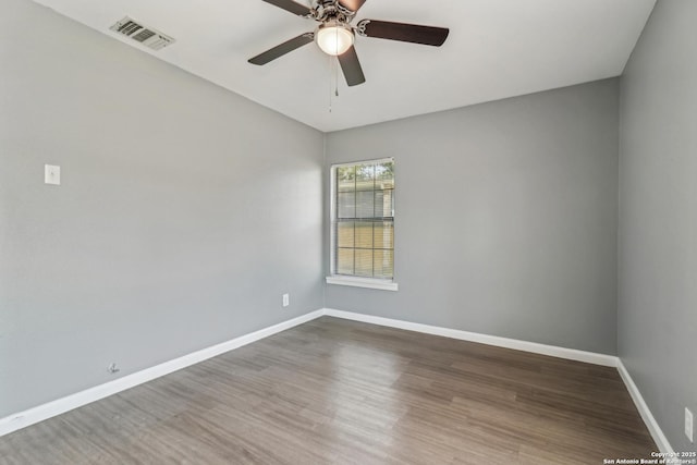 2415 Spicewood, San Antonio, TX 78213 - empty room with baseboards, ceiling fan, and wood finished floors