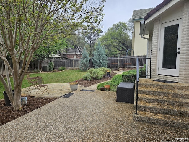 view of patio / terrace with a fenced backyard