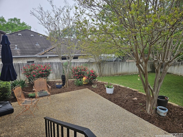 view of patio / terrace with a fenced backyard