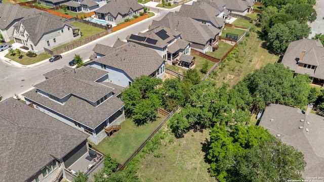 aerial view with a residential view