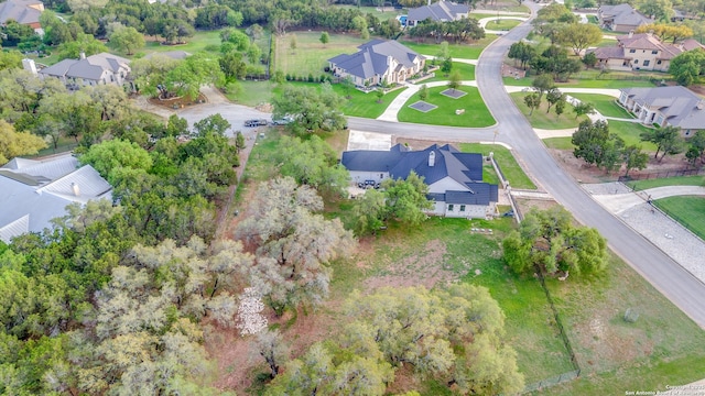 aerial view with a residential view