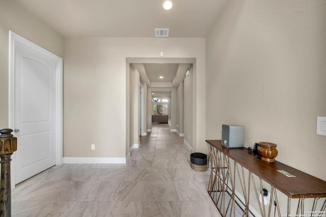11347 Phoebe Lace, San Antonio, TX 78253 - hallway with visible vents, baseboards, and recessed lighting