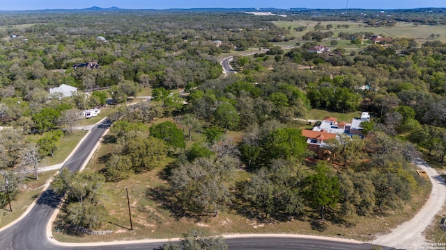 drone / aerial view with a forest view