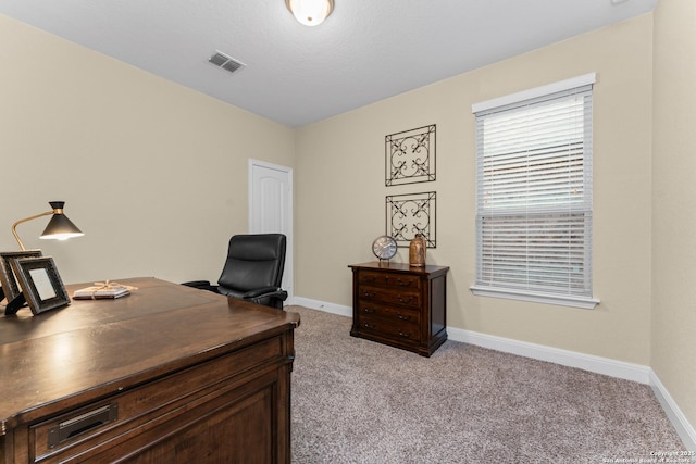 14047 Pikesdale, San Antonio, TX 78253 - office area featuring visible vents, baseboards, and light carpet