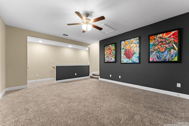 14047 Pikesdale, San Antonio, TX 78253 - interior space with visible vents, baseboards, and a ceiling fan