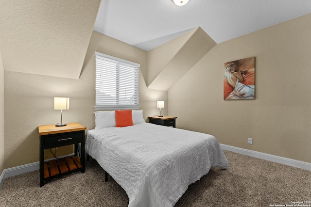 14047 Pikesdale, San Antonio, TX 78253 - bedroom with baseboards, lofted ceiling, and carpet