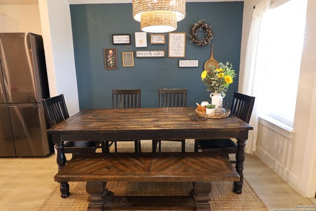 5544 Jewel, San Antonio, TX 78266 - dining space featuring light wood-type flooring and baseboards