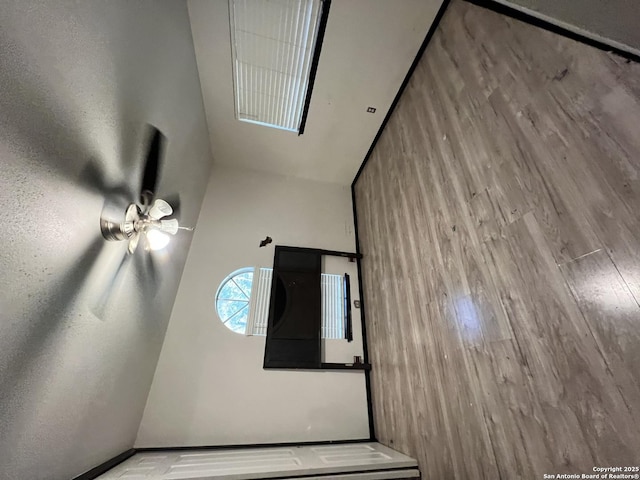 5874 Castle Hunt, San Antonio, TX 78218 - unfurnished living room featuring wood finished floors
