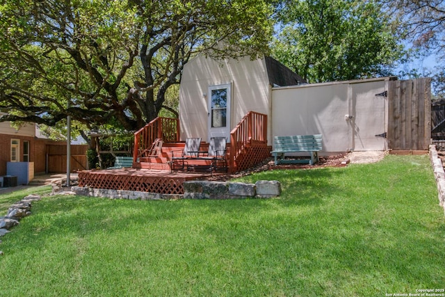 view of outdoor structure featuring fence