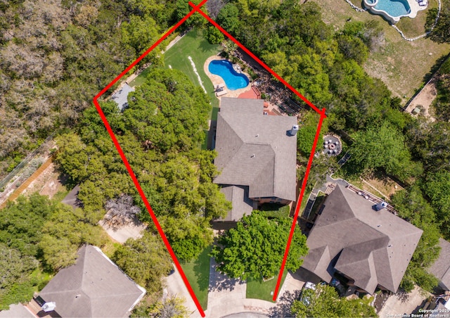 birds eye view of property