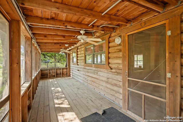 463 Woodland, Fredericksburg, TX 78624 - wooden deck with a ceiling fan