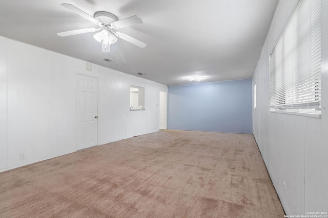 123 Haby Dr, San Antonio, TX 78212 - unfurnished room with ceiling fan, visible vents, and carpet floors