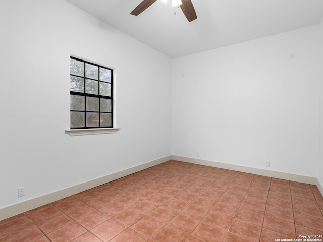 601 Wildflower Dr, Lytle, TX 78052 - spare room with light tile patterned floors and ceiling fan