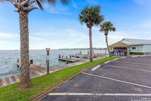 71 W Nassau Unit 302, Rockport, TX 78382 - view of dock featuring a water view and a gazebo