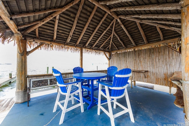 71 W Nassau Unit 302, Rockport, TX 78382 - view of patio / terrace with a gazebo