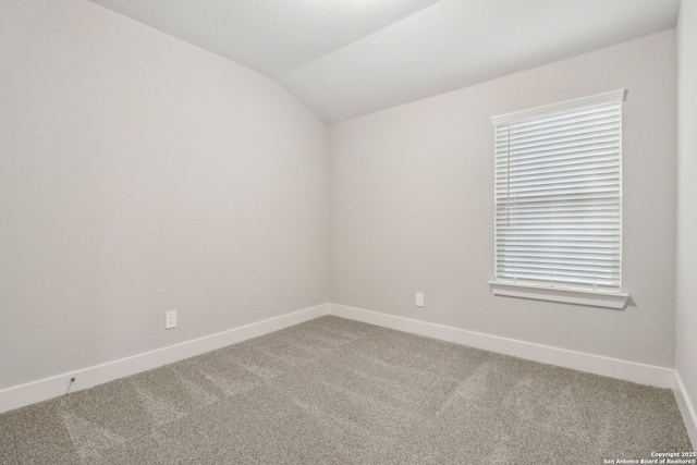 17110 Autry Fls, San Antonio, TX 78247 - spare room featuring carpet and vaulted ceiling