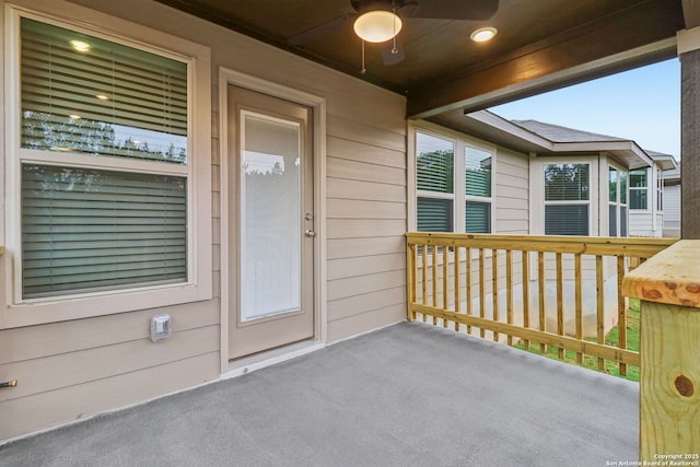 17110 Autry Fls, San Antonio, TX 78247 - balcony with a ceiling fan