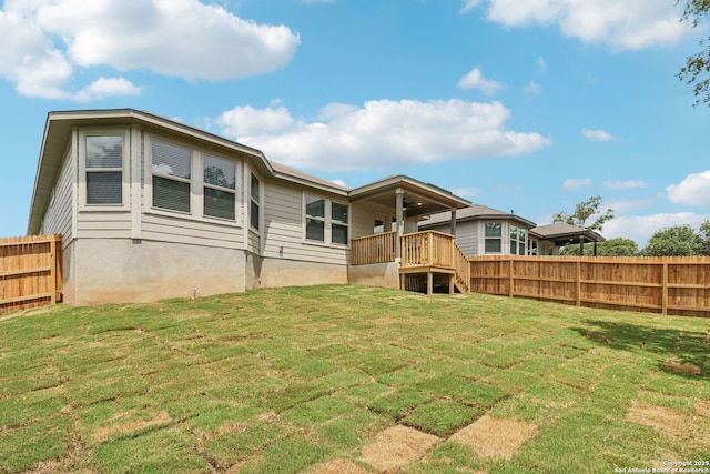 17110 Autry Fls, San Antonio, TX 78247 - rear view of house with a fenced backyard