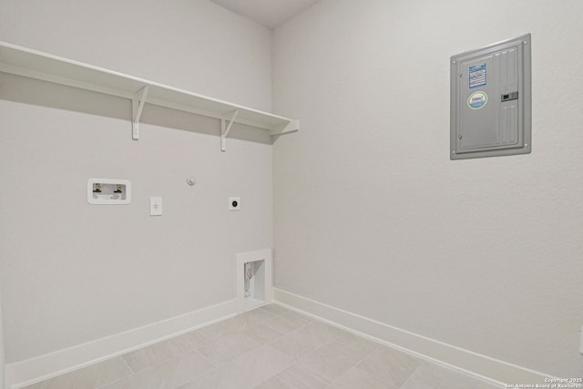 17114 Autry Fls, San Antonio, TX 78247 - laundry room with hookup for a washing machine, hookup for a gas dryer, hookup for an electric dryer, and electric panel