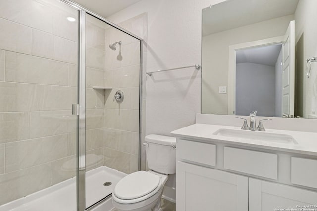 17114 Autry Fls, San Antonio, TX 78247 - bathroom featuring a stall shower and vanity