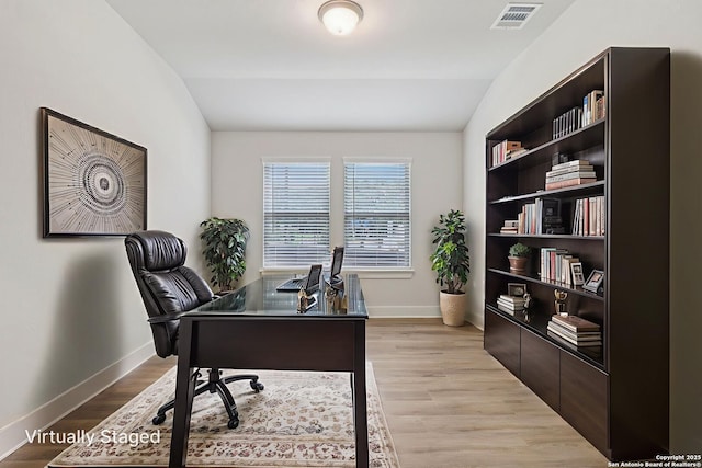 17114 Autry Fls, San Antonio, TX 78247 - office space featuring vaulted ceiling and light wood-style floors