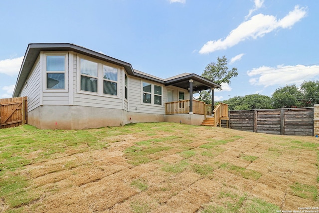 17114 Autry Fls, San Antonio, TX 78247 - rear view of house with a fenced backyard