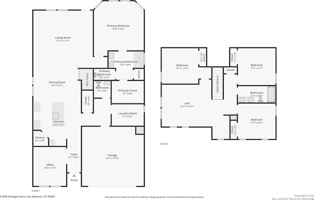 11534 Cottage Pt, San Antonio, TX 78254 - view of property floor plan