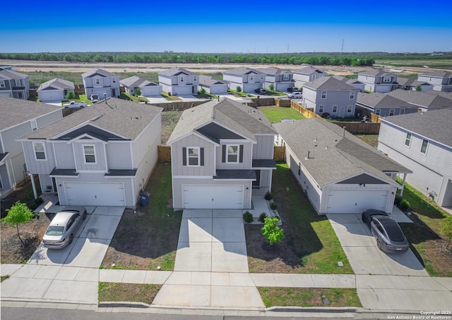 bird's eye view featuring a residential view