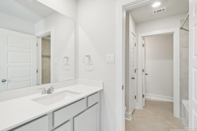 11530 Cottage Pt, San Antonio, TX 78254 - bathroom featuring vanity and tile patterned floors