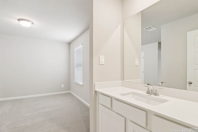11530 Cottage Pt, San Antonio, TX 78254 - bathroom with vanity and baseboards