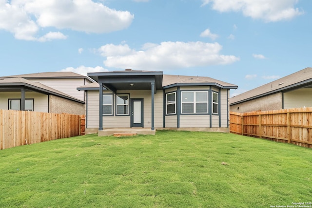 11530 Cottage Pt, San Antonio, TX 78254 - rear view of house with a fenced backyard and a patio