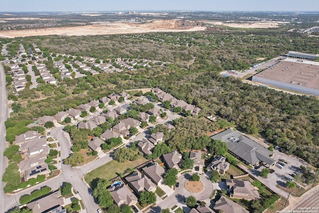 aerial view featuring a residential view