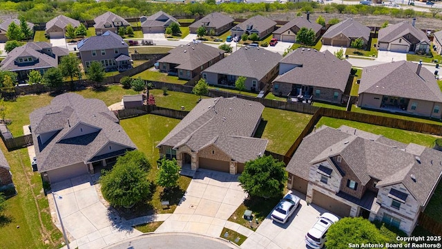 bird's eye view with a residential view