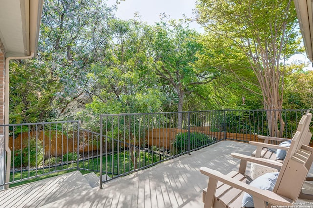 view of patio / terrace featuring a balcony