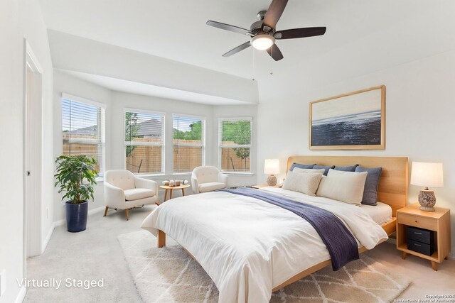 10214 King Robert, San Antonio, TX 78239 - bedroom with carpet, baseboards, and ceiling fan