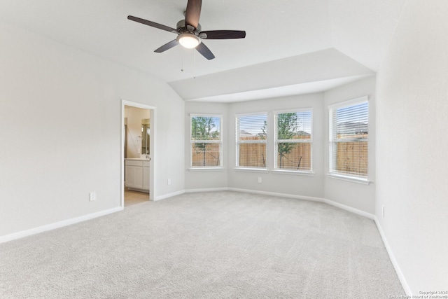 10214 King Robert, San Antonio, TX 78239 - empty room featuring light carpet, healthy amount of natural light, baseboards, and vaulted ceiling