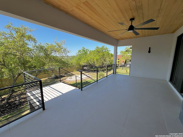707 Lone Cir, San Antonio, TX 78260 - view of patio / terrace with a balcony and ceiling fan