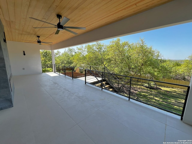 707 Lone Cir, San Antonio, TX 78260 - view of patio featuring ceiling fan and a balcony