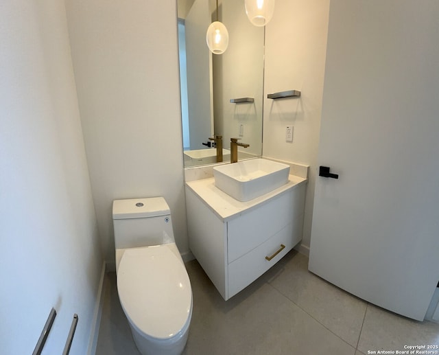 707 Lone Cir, San Antonio, TX 78260 - bathroom featuring tile patterned flooring, vanity, and toilet