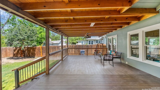 315 Carnahan, San Antonio, TX 78209 - wooden terrace with fence