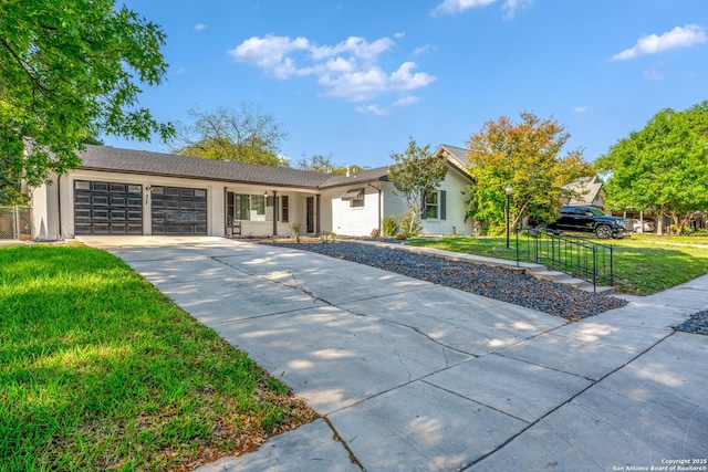 2727 Belvoir, San Antonio, TX 78230 - single story home with concrete driveway, a front lawn, and an attached garage