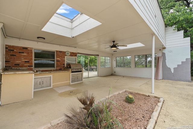 3918 Midvale, San Antonio, TX 78229 - view of patio featuring ceiling fan and a sink